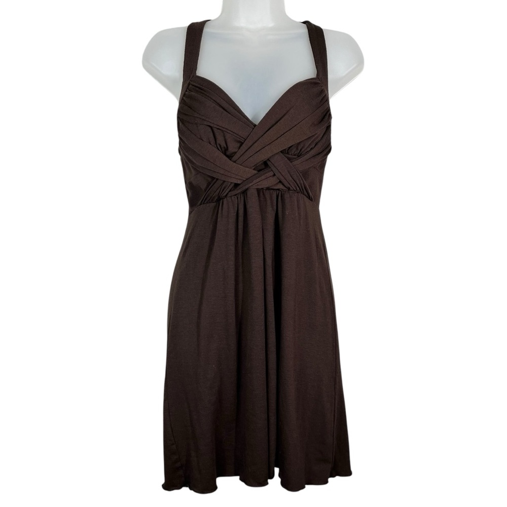 Ruby Rox Vintage Y2K Brown Braided Knit Sleeveless Mini Dress Medium M Vampy